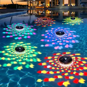 Solar Floating Pool Light, 7 LED Pond Lamp, 5 Lighting Modes, Automatic Night Illumination, Fountain & Fish Tank Decor, Party Atmosphere Lamp