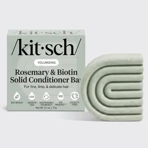 Kitsch Rosemary & Biotin Conditioner Bar – Organic, Vegan, Volumizing, Hydrating, Plastic-Free, Paraben & Sulfate-Free, for Curly & Straight Hair, 2.7 oz