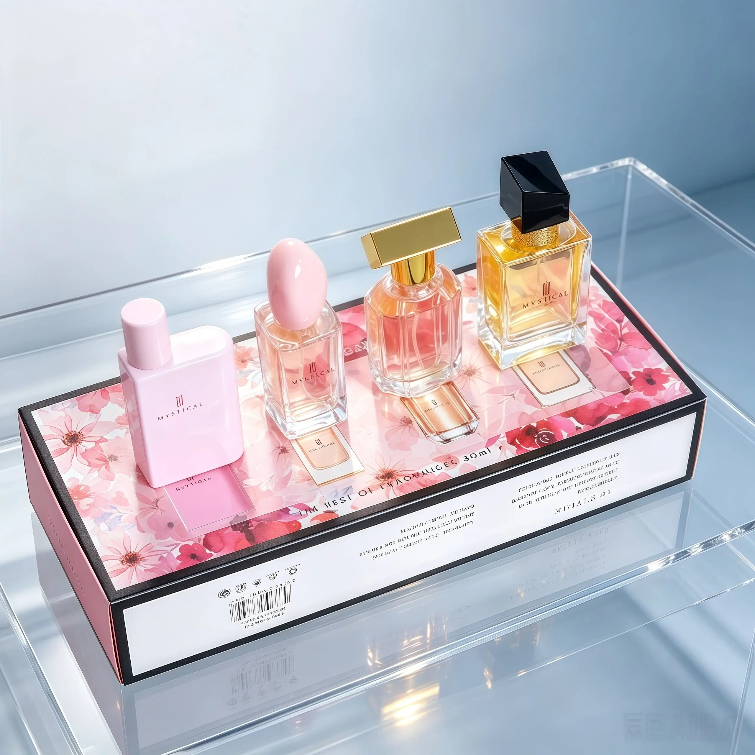 Mystical 4-in-1 Women's Eau de Parfum Gift Set, 4×30ml Mini EDP, Citrus Floral Fruity & Vanilla Long Lasting Fragrance, Portable Pastel Perfume Bottles, Birthday & Summer Gift for Women, Suitable for Daily Wear, Perfumes, Long Lasting Perfumes 4-piece