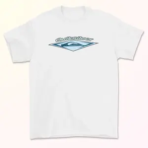 Rare!! Vintage 90's QUIKSILVER Logo Faded Surf Tee Shirt Boys