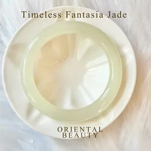 Certified premium white genuine nephrite jade Hetian jade bracelet bangle - inner diameter 56mm