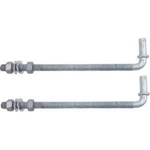 Post Hinge with 5/8" Hinge Pin Galvanized Post Gate Hinge for Chain Link Fence, Washers & Nuts Included (12" (2 Pcs))