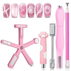 3D Multi-function nail art Magnet, suitable for cat-eye nail polish gel manicures, cat eye magnets, perfect for home DIY and nail design,3D magnetic nail design accessory tools, Nail Care