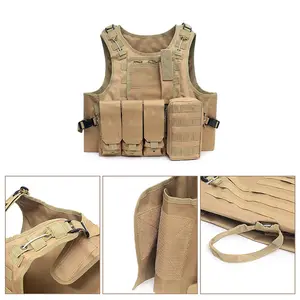 Tactical vest canvas vest multifunctional camouflage bulletproof jacket outdoor breathable level 3 armor