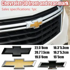 Chevrolet Car Emblem Replacement Decoration, Anti-Fading Front & Rear Badge, Practical Exterior Modification Accessory, Car Decals, Car Truck Decal