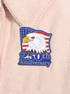 USA 250th Anniversary Enamel Pins American Flag Bald Eagle Statue of Liberty Independence Day Alloy Brooches Lapel Backpack Clothing Decor Badge Fashion Jewelry Accessories Gifts for Friends