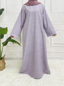 arabic clothing-plain belted kaftan without hijab, modest long sleeve maxi muslim dress, women's clothing, islamic clothes for women, kaftan dresses, dresses for women, fall dresses, modest clothes, caftan dress, modesty muslim clothing