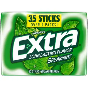 Extra Spearmint Sugar Free Chewing Gum Pack - Snack - Bubblegum - 35 Count chew gum double  mint
