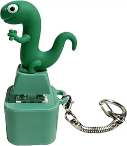 Glow Lizard Button Keychain Fidget Toy, Portable Press Button with Colorful Light & Sound, Anxiety Stress Relief Gadget, Funny Novelty Gift (1 pcs Lizard)