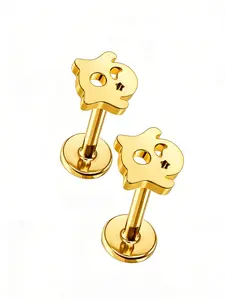 Stainless Steel Ghost Stud Earrings, Cute Trendy Design, Perfect for Holidays and Daily Wear, Ideal Gift for Fashion Lovers