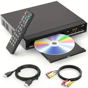 DVD player connected to TV, suitable for home CD player, no regional restrictions, suitable for various formats, USB port, remote control, durable shell