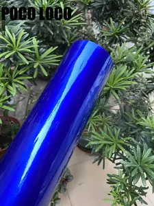 Candy Blue Glossy Metallic Vinyl Wrap Car Sticker Vehicle Wraps For Motorcycle Bicycle Decal