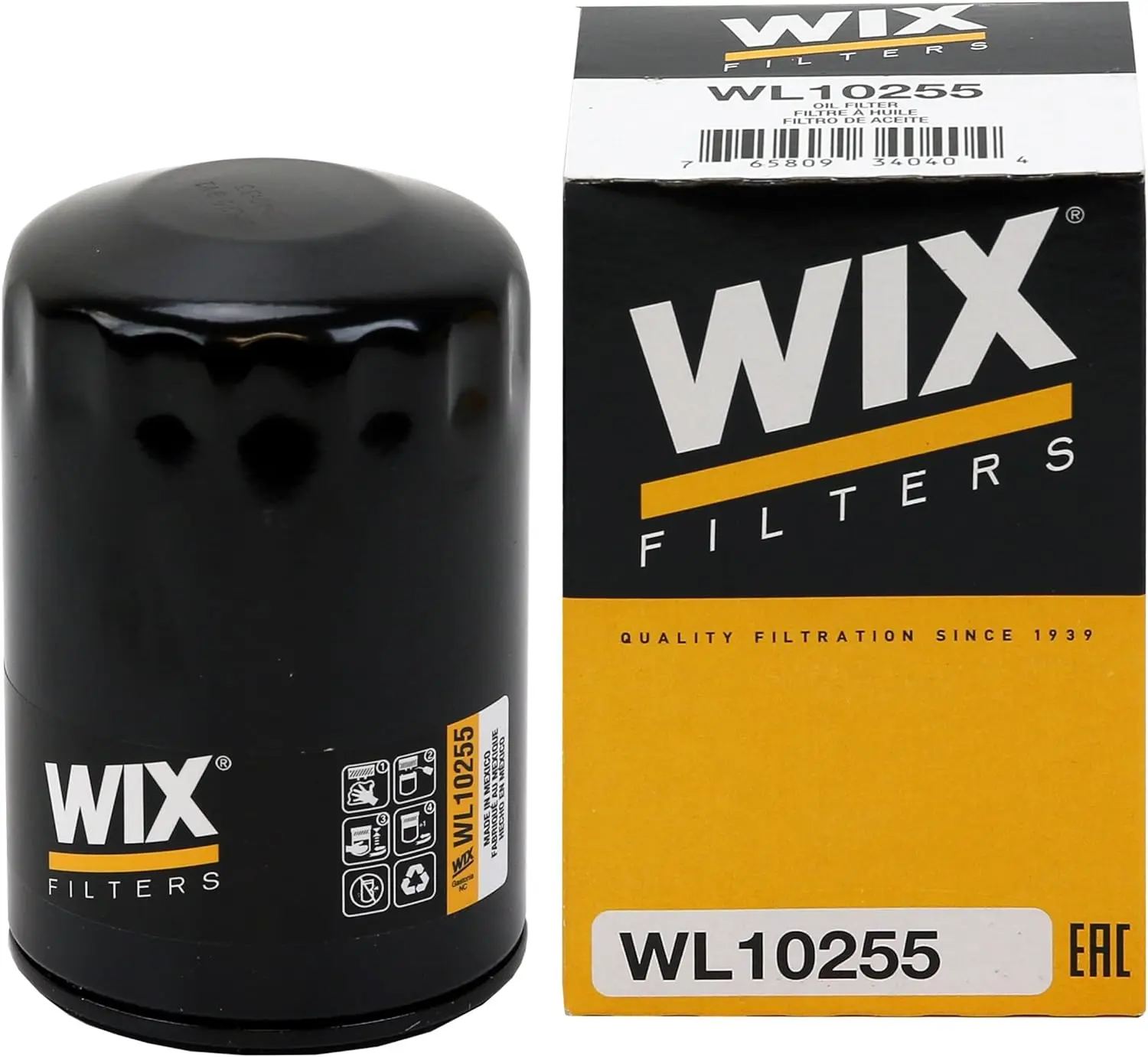 WIX WL10255 Motorcycle Oil Filter Replacement - Built for Synthetic, High Mileage Oil - Compatible With 11-20 GM Vehicles