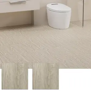 Peel and Stick Tile, 20 Pcs 12" x 12" Waterproof Wood Grain Luxury Vinyl Plank Flooring, Easy DIY Self Vinyl for,, Living Room, Light Brown