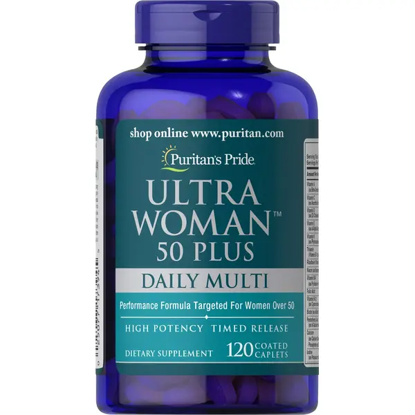 Puritan's Pride Ultra Woman 50 Plus Multi-Vitamin - 120 Coated Caplets