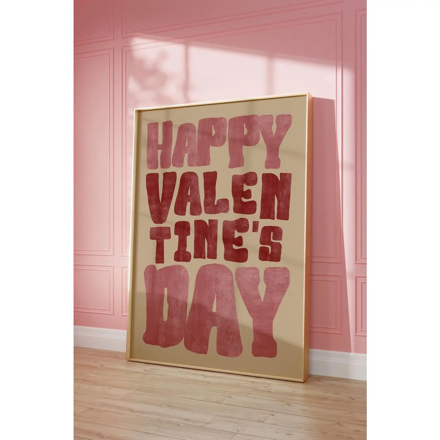 Valentines Day Print Retro Valentine Decor Romantic Wall Art Happy Valentines Day Poster Holiday Typography Art Digital Download 1 Print