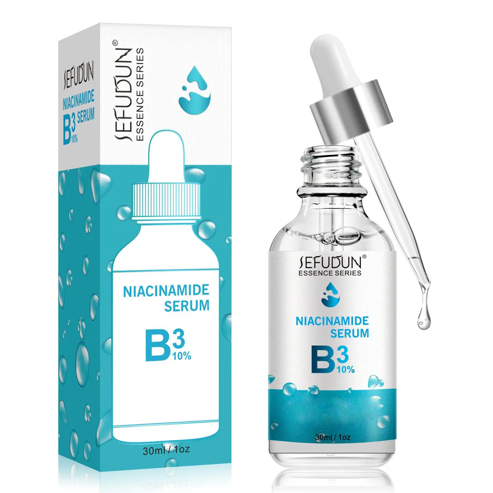 Sefudun B3 Anti-Aging Niacinamide Brightening Face Serum - 10% Niacinamide, Alcohol-Free, Additive-Free, for Normal Skin, 30ml Skincare Essence, Dark Spot Remover, Hyperpigmentation Treatment, Face Care, Skin Transformation, Brightening Serums, Additive-F