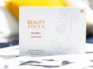 Nu Skin Collagen+ Boosts collagen and elastin production in your skin.* Supports skin hydration and healthy moisturization. Helps protect against the damaging effects of oxidative stressors, including blue light. Healthcare Supplement