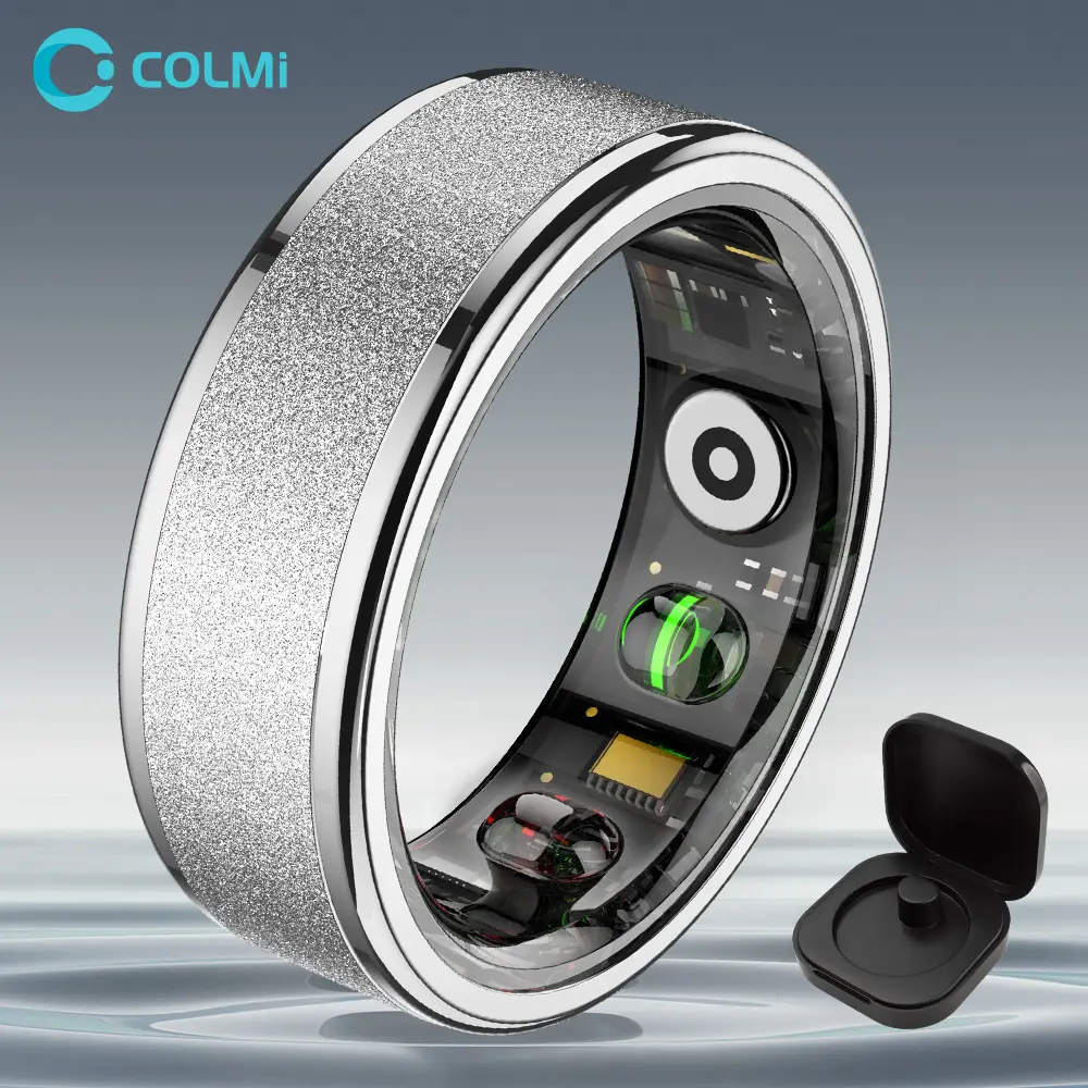 COLMI R10 Unisex Digital Health Tracker Ring - 5ATM Waterproof Cool Gadgets, Wireless Fitness Tracker with Heart Rate Monitor, SpO2 Sensor, USB Rechargeable Batteries, Smart Ring