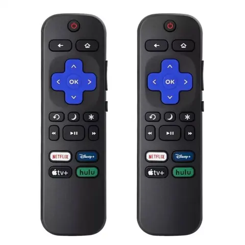 2Pcs Replacement Remote Control Compatible for Roku TV, Universal Remote Fit for Hisense/Onn/TCL/Sharp/Element/Philips/Hitachi/JVC/RCA/Insignia/Sanyo/LG RokuSeries Smart TVs (Not for RokuStick & Box)