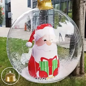 1pc indoor and outdoor Christmas decoration inflatable balls, multiple elements can be hung, outdoor courtyard decoration Christmas ball within a ball, Party Decoration Supplies