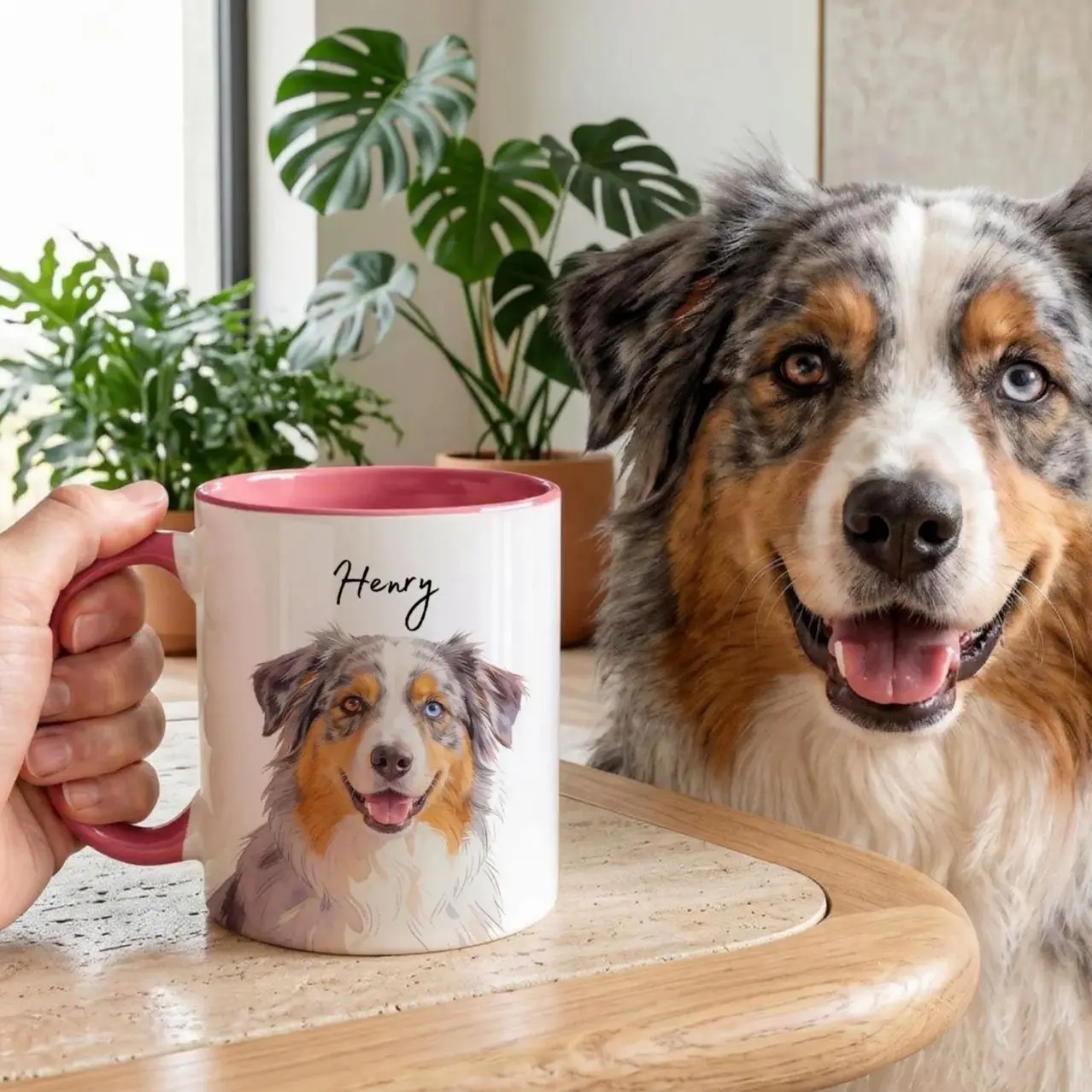Custom Pet Mug from Photo + Name – Personalized Dog & Cat Photo Coffee Cup, Custom Pet Mug, Dog Mom Gift, Cat Dad Gift, New Dog Mug