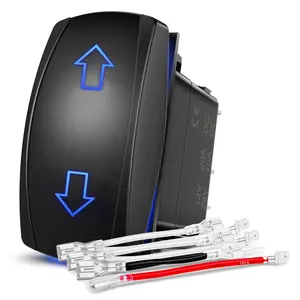 Nilight Arrows Motor Polarity Reverse Momentary Rocker Switch DPDT 20A 12V 24V 7PIN (ON)Off(ON) Toggle Wire Up Down Carling for Car Boat Truck Linear Actuator Trailer