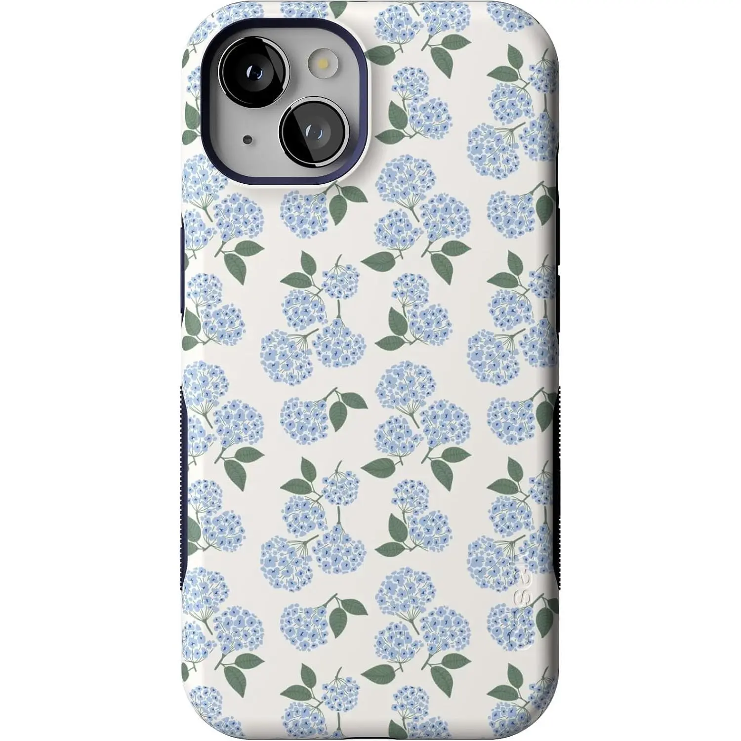 Casely iPhone 13 Case | Nantucket Cottage | Blue Hydrangea | Bold Protective Design | Compatible with MagSafe
