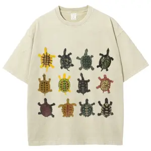 Turtle Trio Unisex Vintage Washed Tee, PREMIUM QUALITY, Soft Cotton, Full Colors, Full Sizes, Unisex- All Seasons Wear