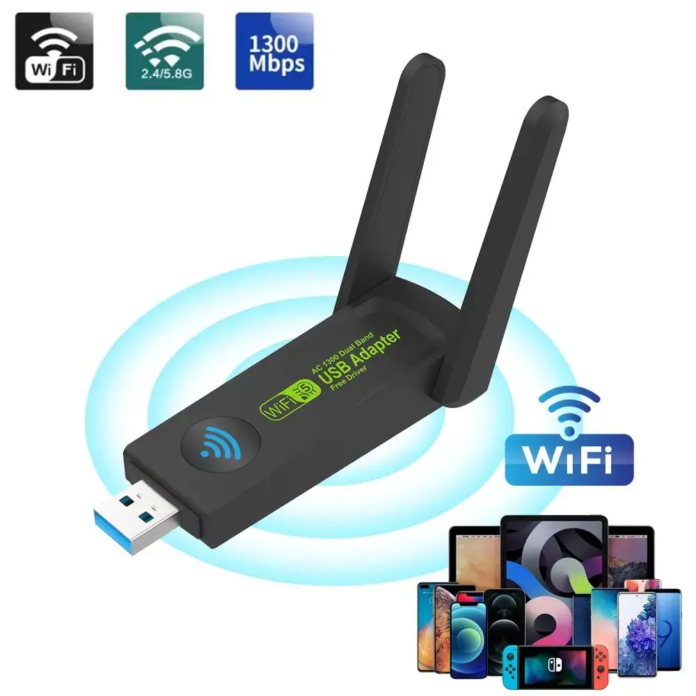 1300mbps Home WiFi Range Extender Signal Booster, WiFi Repeater Extender, Extends Coverage Up to 500 Square Feet, Dual Band WiFi Supports 35+ Devices