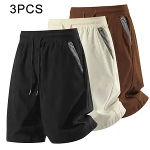 3-pack men’s shorts: drawstring 5-inch shorts, running athletic shorts—breathable and comfortable. Suitable for everyday commuting/work in summer, outdoor running, and vacation leisure. Simple solid color, easy to pair; suitable for both men and women.