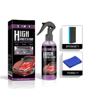 3-in-1 High-Protection Car Coating Spray – Advanced Quick-Acting Automotive Coating Agent with Dust-Proof & Gloss Enhancement Effects, Long-Lasting Car Paint Waxing Solution for a Showroom Shine, 100ml