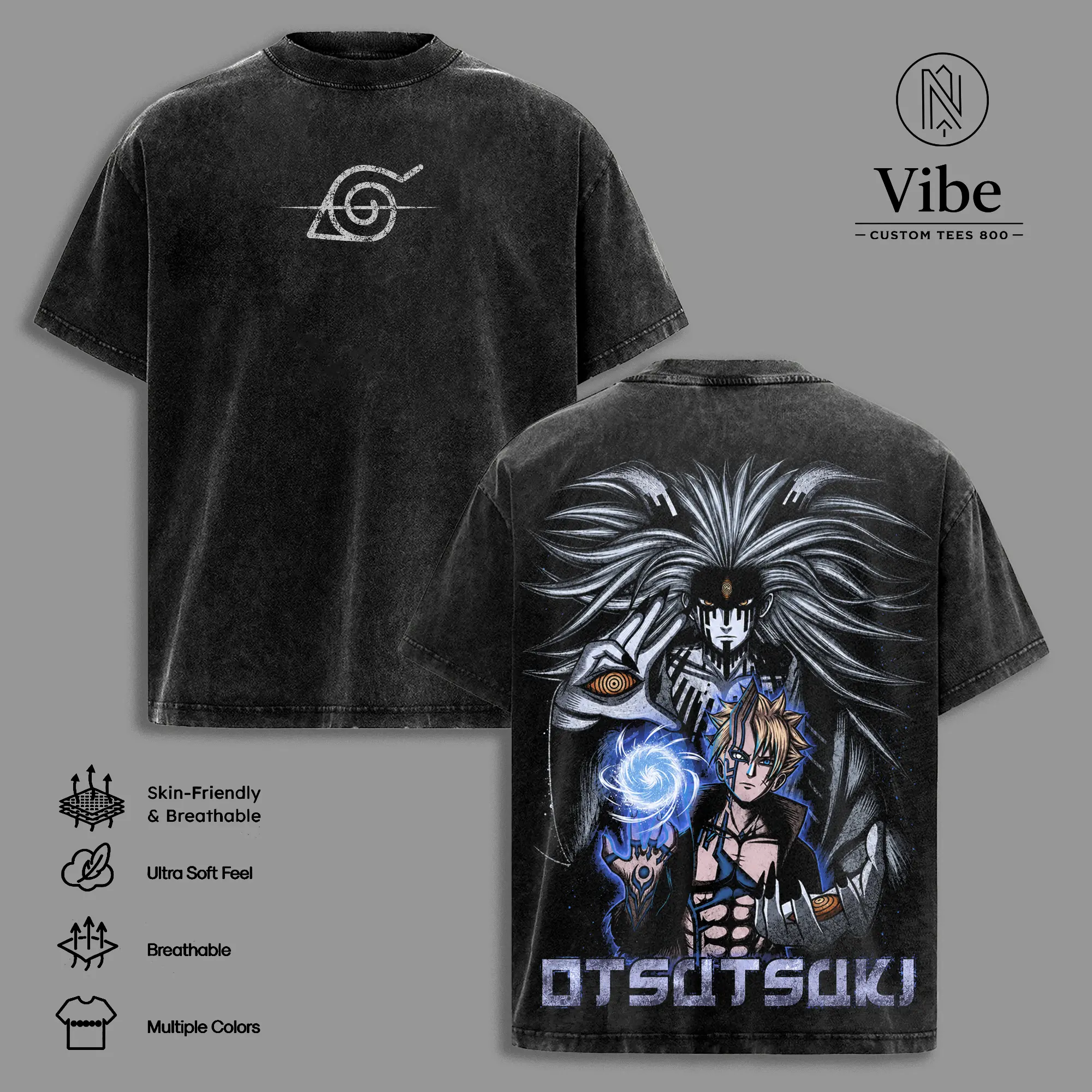 Momoshiki x Boruto Uzumaki Otsutsuki Vintage Washed Anime T Shirt, Tank Top, Sweatshirt, Hoodie Boruto Two Blue Vortex Karma Graphic Tee, Naruto Next Generations Manga Streetwear, Oversized Heavyweight Cotton Shirt, Double Sided Anime Fan Gift