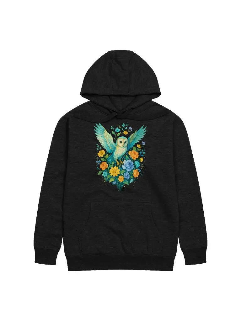 Wildflower Owl Hoodie – Cottagecore Enchanted Forest Style
