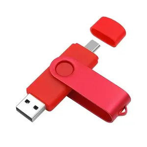 USB Flash Drive 2-in-1 USB 3.0 Type-C OTG Memory Stick 1 Pc Thumb Drive External Storage for Android Smartphones PC Mac and Laptops Red
