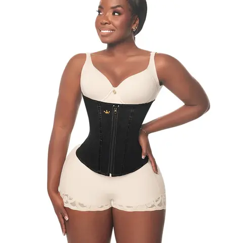 Corset Luxury (LUX-061 | LUX-060) High Compression Shapewear with Gold Electroplated Details & Adjustable Levels for Elegant Hourglass Silhouette