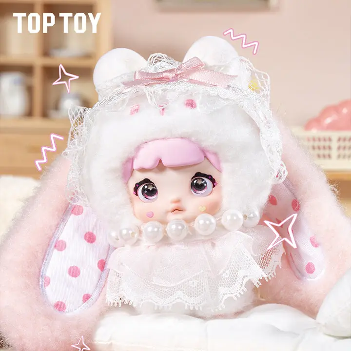 TOPTOY Nommi Baby Sweetheart Bunny Plush Keychain Blind Boxes - Bunny Theme Soft Plush Animal, Rabbit Doll, 1 Box (Random)