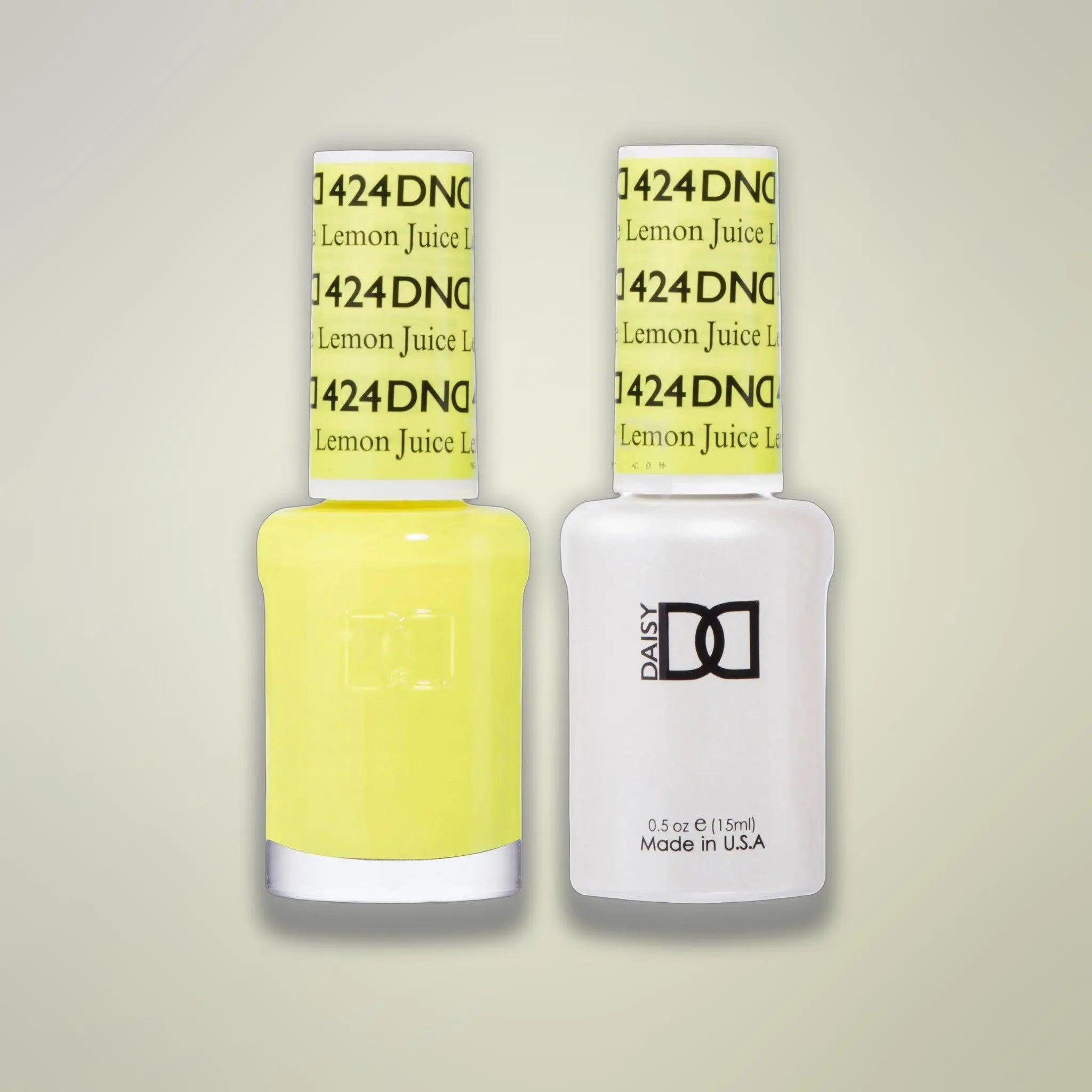 DND Duo Gel - 424 Lemon Juice - Gel & Matching Lacquer Duo 0.5 oz