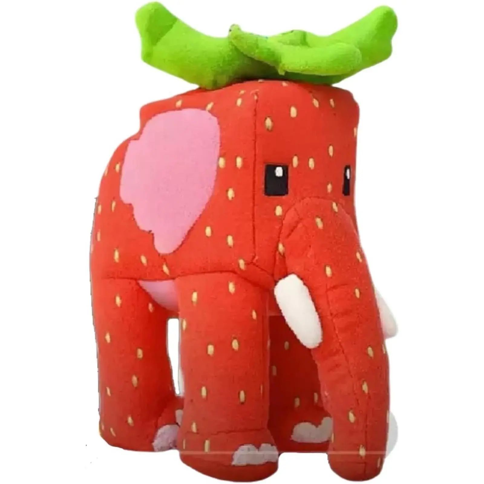 9.8 Inch Brainrot Strawberry Elephant Plush - Trippy Meme-Inspired TikTok Fan Gift, Soft Fluffy Kawaii Tactile Plush Stuffed Toy for Teens, Cute Aesthetic Room Decor, Plush Stuffed Toys, Fluffy Stuffed Toys