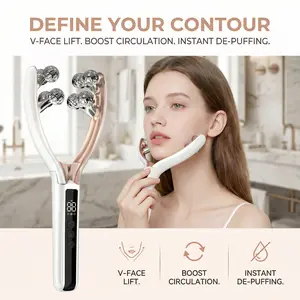 Wireless Rechargeable Face Massager Tool, Facial Roller for Puffiness Reduction, Lymphatic Drainage & Improved Circulation, Skincare Device for Face/Neck/Jawline, Portable for Home & Travel, 300g
