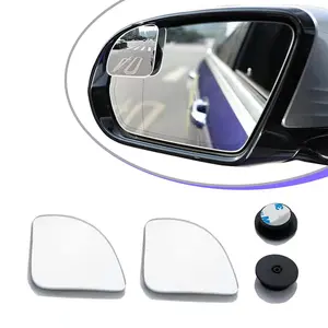 2 Fan Shaped Frameless Wide Angle Blind Spot Mirror  Car Hd Convex Glass Adjustable Fit For Cars (transparent)