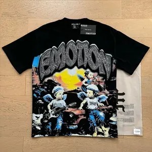 MIXED EMOTION T-shirts Men Women Couple Diamond Angel Print Summer Top Tee Round Neck Short Sleeve