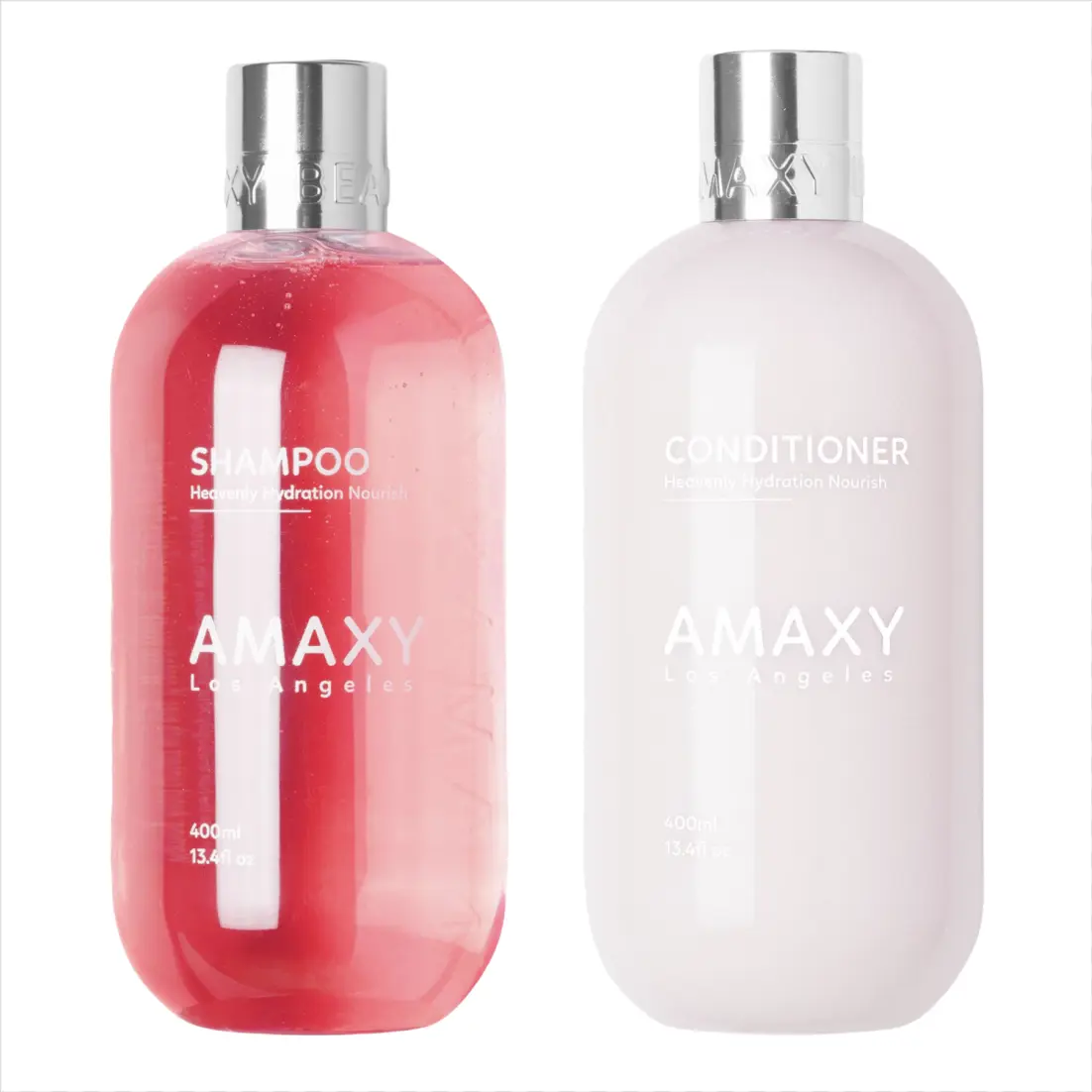AMAXY Solugel Hydration Shampoo & Conditioner Set | Strengthens & Thickens Hair, Nourishes & Rejuvenates, with Amino Acids & Natural Ingredients, Frizz Control & Scalp Elasticity Boost