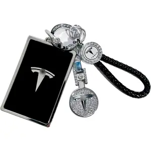 for Tesla Key Card Holder Bling Key Chain Card Key Holder for Model S/X/3/Y Cybertruck Keychain