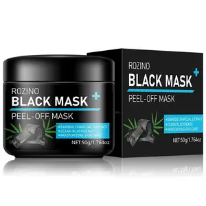 Black Mask, Bamboo Charcoal Peel Off Mask, Deep Cleansing Facial Mask, Moisturizing Facial Skin Care Product for Women & Men, Moisturizer
