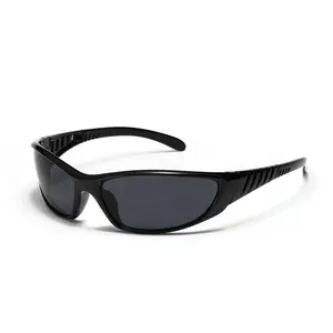 Y2K Silver Hollowed Out Sunglasses - Future Tech Sense Trendy Shades for Women & Men