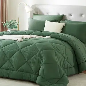 5/7pcs Luxurious Bed In A Bag Comforter Set - Soft Microfiber, Lightweight, Twin/Full/Queen/King Size Beding Set, Easy Care, Hypoallergenic, And Breathable, Perfect For All Seasons, Gifts For The Family