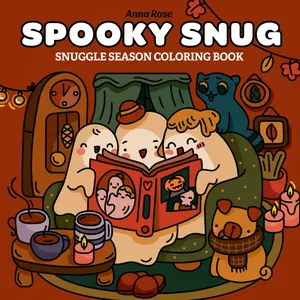 Spooky Snug: Cute Coloring Book for Adults and Teens with Feel-Good, Spooky Moments for Fun and Relaxation