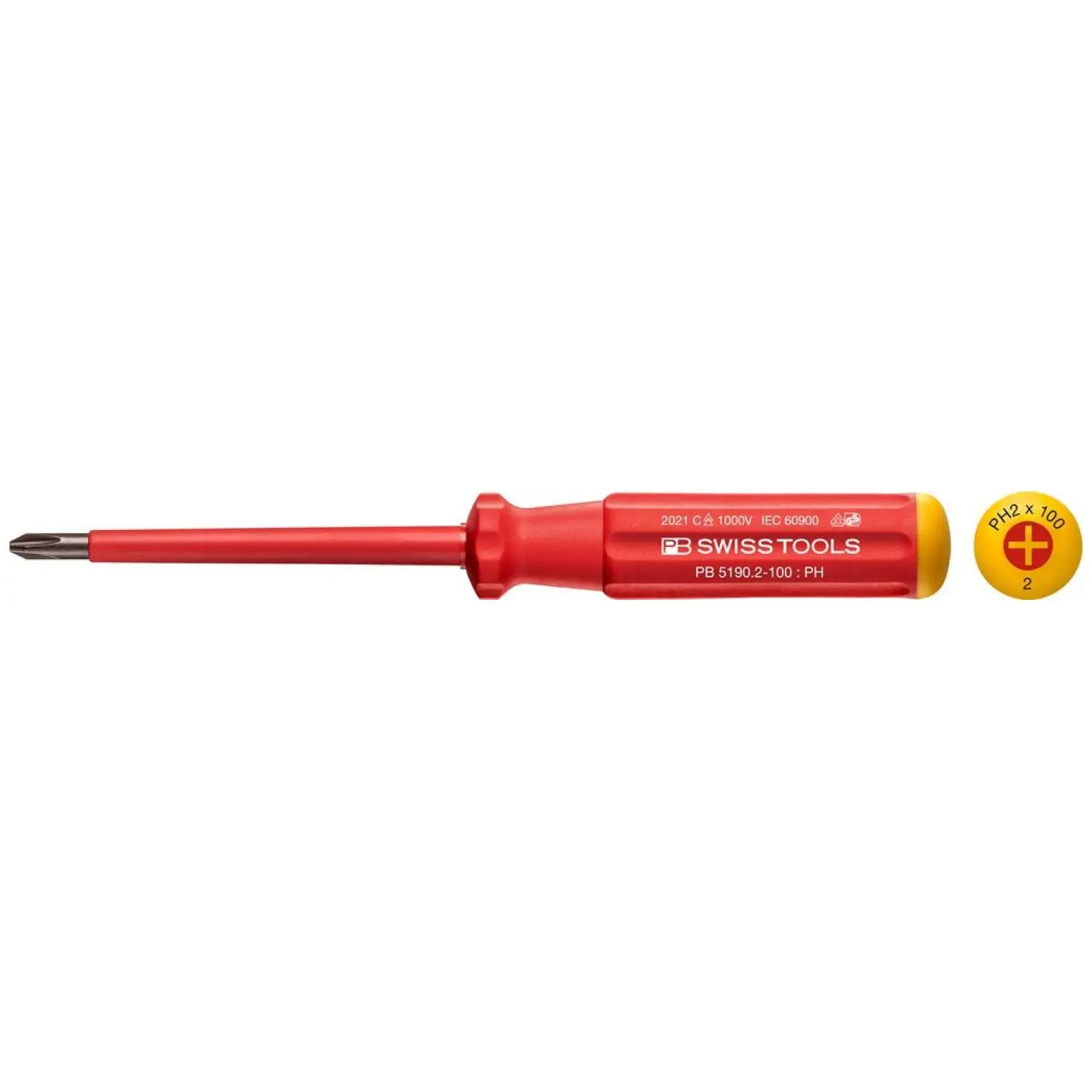 PB Swiss Tools PB 5190.2-100 Classic VDE Screwdriver Phillips Size PH2