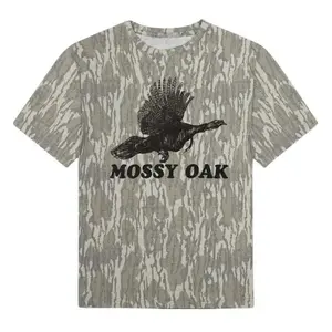 Vintage Mossy Oak Flying T-Shirt For Men And Women, Camouflage Pattern T-shirt, Sizes S 5XL
